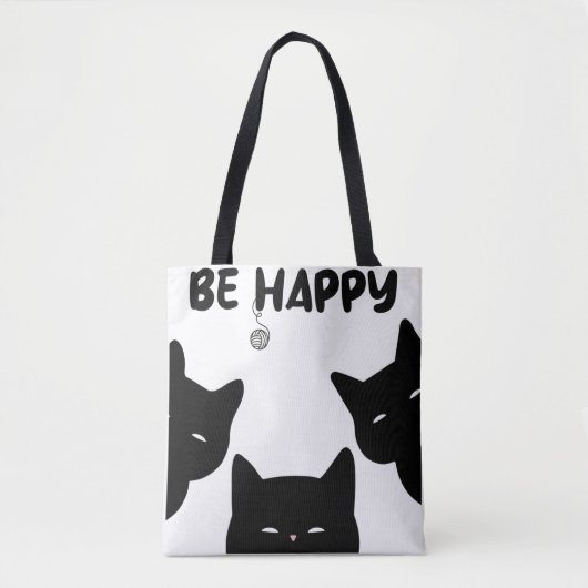 Adorable Peeking Cats Tote Bag (Voorkant)
