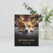 Adorable Pembroke Welsh Corgi Get Well Briefkaart (Staand voorkant)