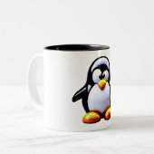 Adorable Penguin Tweekleurige Koffiemok (Voorkant links)