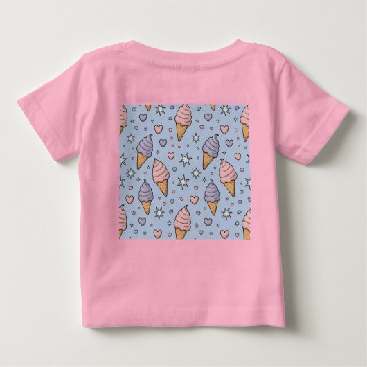 Adorable Penguin with Ice Cream Cute Kids T-Shirt (Achterkant)