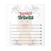Adorable Personalized Reindeer To-Do List Notitieblok (Voorkant)