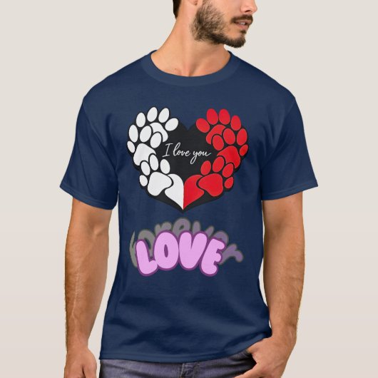 Adorable Pet Heart T-shirt (Voorkant)