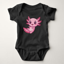 Adorable Pink Axolotl Baby Bodysuit