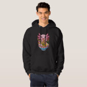 Adorable Pink Axolotl Eating Ramen Kawaii Design f Hoodie (Voorkant volledig)