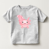 Adorable Pink Axolotl Toddler Baby T-Shirt (Voorkant)
