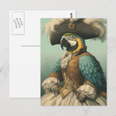 Adorable Pirate Bird Briefkaart (Voorkant / Achterkant)