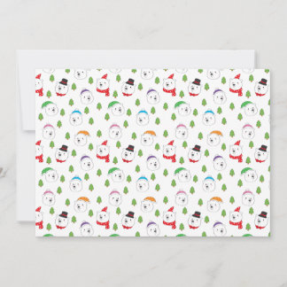 Adorable Polar Bear Head Christmas Feestdagenkaart