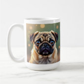 Adorable Pug Close up | Cute Dog Personalized Koffiemok (Links)