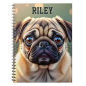 Adorable Pug Close up | Cute Dog Personalized Notitieboek (Voorkant)