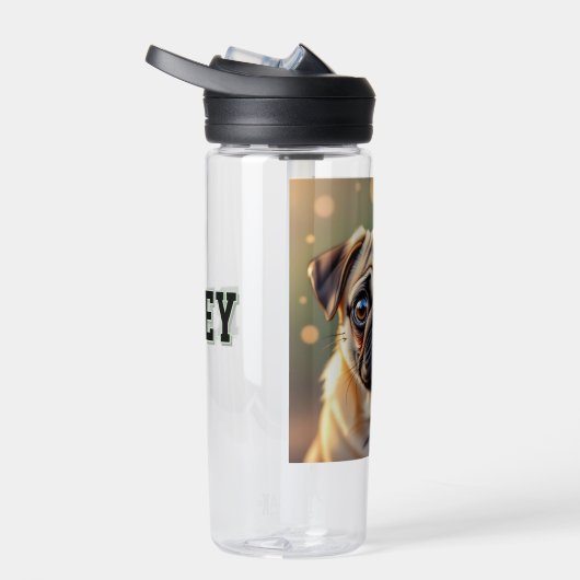 Adorable Pug Close up | Cute Dog Personalized Waterfles (Rechts)