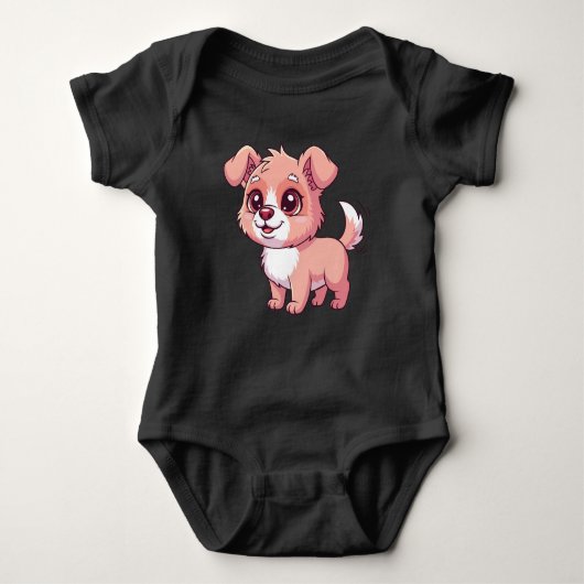 Adorable Puppy Baby Bodysuit (Voorkant)