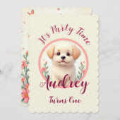 Adorable Puppy Dog Kaart (Voorkant / Achterkant)