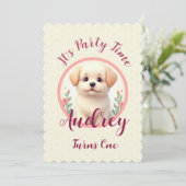 Adorable Puppy Dog Kaart (Staand voorkant)