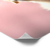 Adorable Puppy Sitting Under Blooming Cherry Trees Poster (Hoek)