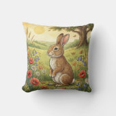 Adorable Rabbit Forest Animals Kussen (Voorkant)