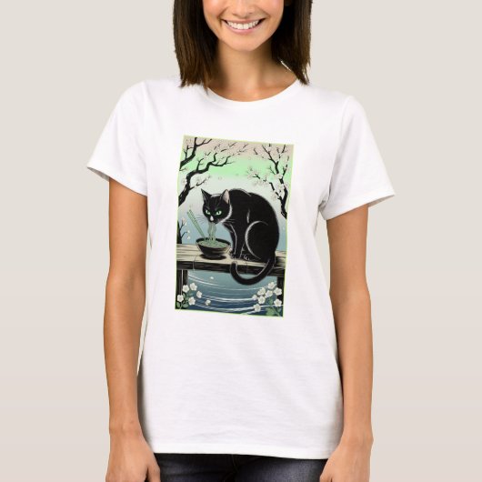 Adorable Ramen Eet Kat Tee T-shirt (Voorkant)