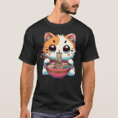 Adorable Ramen Kitty - Cute Noodle Cat T-shirt (Voorkant)