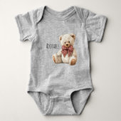 Adorable Red Cream Teddy Bear Romper (Voorkant)