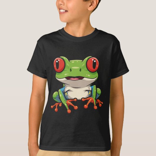 Adorable Red-Eyed Tree Frog Kids' T-Shirt (Voorkant)