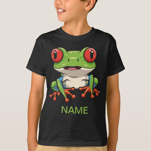 Adorable Red-Eyed Tree Frog Kids' T-Shirt (Voorkant)
