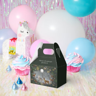 Adorable Reindeer At Night Bedankdoosjes