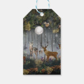Adorable Reindeer At Night Cadeaulabel (Achterkant)