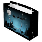 Adorable Reindeer At Night Groot Cadeauzakje (Achterkant Gekanteld)