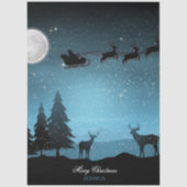 Adorable Reindeer At Night Tissuepapier (Voorkant)