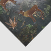 Adorable Reindeer At Night Tissuepapier (Detail)