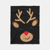 Adorable Reindeer Holiday Graphic - Festive Christ Fleece Deken (Voorkant)