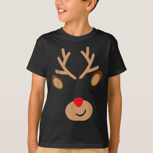 Adorable Reindeer Holiday Graphic - Festive Christ T-shirt (Voorkant)