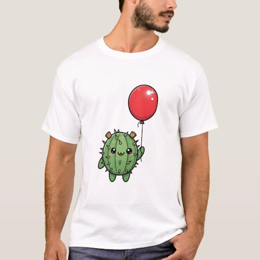 Adorable Round Cactus with Corks T-shirt (Voorkant)