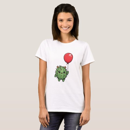 Adorable Round Cactus with Corks T-shirt (Voorkant volledig)
