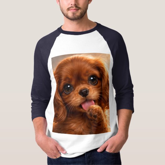 Adorable Ruby Cavalier Spaniel T-shirt (Voorkant)