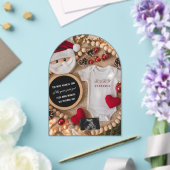 Adorable Santa Christmas Pregnancy Announcement Acryl Uitnodigingen (Insitu (Huwelijk))