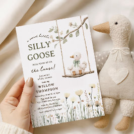 Adorable Silly Goose Baby Shower Kaart