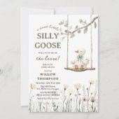 Adorable Silly Goose Baby Shower Kaart (Voorkant)