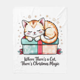 Adorable Sleeping Kitten - Cozy Winter Gift Fleece Deken