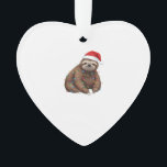 Adorable Sloth Wrapped in Holiday Lights Classic T Ornament<br><div class="desc">Adorable Sloth Wrapped in Holiday Lights Classic T-Shirt</div>