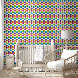 "Adorable Smile Emoji Pattern Collection" Behang