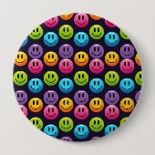"Adorable Smile Emoji Pattern Collection" Ronde Button 4,0 Cm (Voorkant)