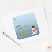 Adorable Snowman2 Christmas Gift Label (Envelop)