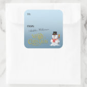 Adorable Snowman2 Christmas Gift Label (Tas)