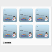 Adorable Snowman Christmas Gift Label (Vel)