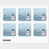 Adorable Snowman Christmas Gift Label (Vel)