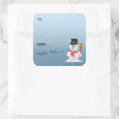Adorable Snowman Christmas Gift Label (Tas)