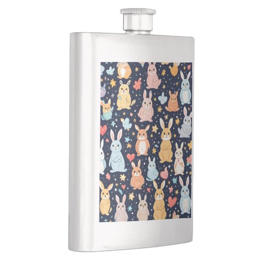 Adorable Soft Pastel Baby Animal Classic Flask Flacon (Rechts)
