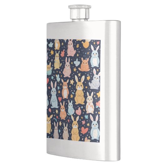 Adorable Soft Pastel Baby Animal Classic Flask Flacon (Links)