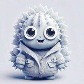 Adorable Spiky Toy Characters in Cute  Rond Kussen