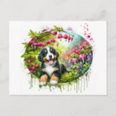 Adorable Spring Bernese Mountain Dog Briefkaart (Voorkant)